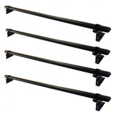 Vw Transporter T5 2003 - 2024 Ridgerack Roof Rack - 4 Bar Style - Black